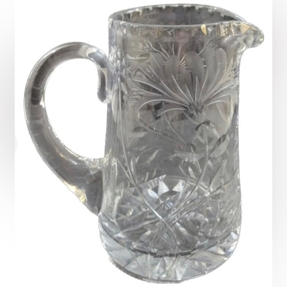 Vintage Royal Brierley Crystal Jug/Pitcher~Honeysuckle